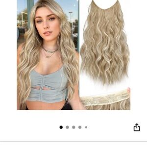 Luxurious Ash Blonde Wavy Hair Extensions